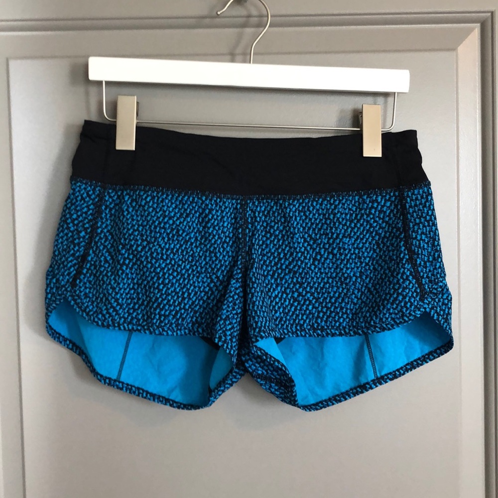 Blue Lululemon speed short